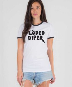 Loded Diper Rock Band Logo Ringer Tee