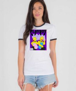 Playboy The Simpsons Bunny Girl Ringer Tee