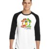 Simpsons Rasta Dude Bart Marley In Jamaica Raglan Tee