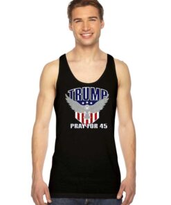 Trump Pray for 45 America Eagle Tank Top