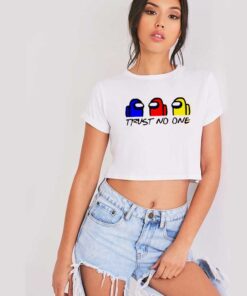 Among Us Trust No One Friends Style Crop Top Shirt