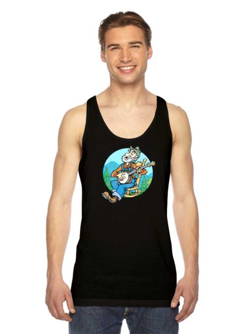 Banjoman Funny Cartoon Musician Tank Top