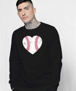 Baseball Heart Shaped Ball Sweatshirt