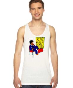 Basquiat Simpson Cartoon Painting Tank Top