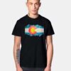 Colorado Flag and Mountains T Shirt