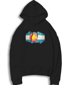Colorado Flag and Mountains Hoodie