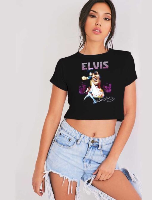 Elvis Presley Memorial Signed Crop Top Shirt