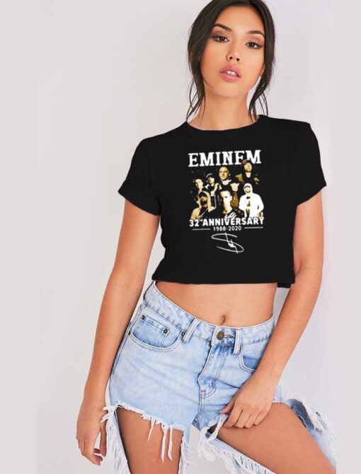 Eminem 32nd Anniversary 1988-2020 Crop Top Shirt
