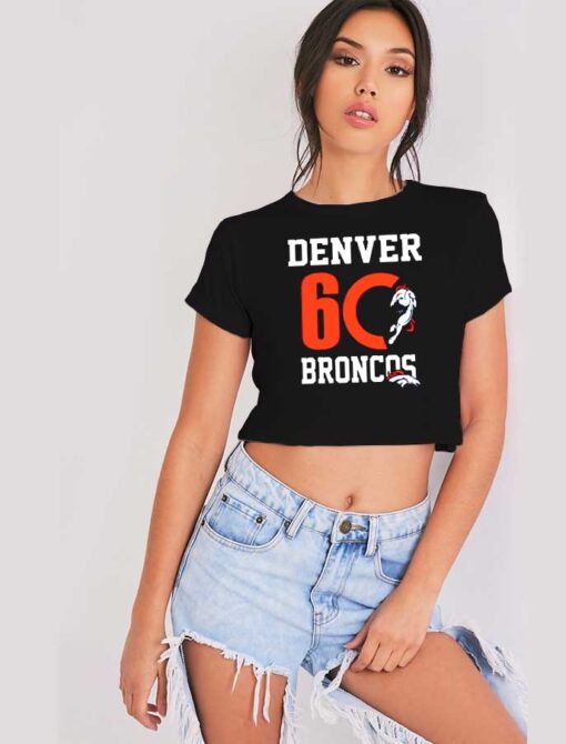 Football Denver 60 Broncos Crop Top Shirt