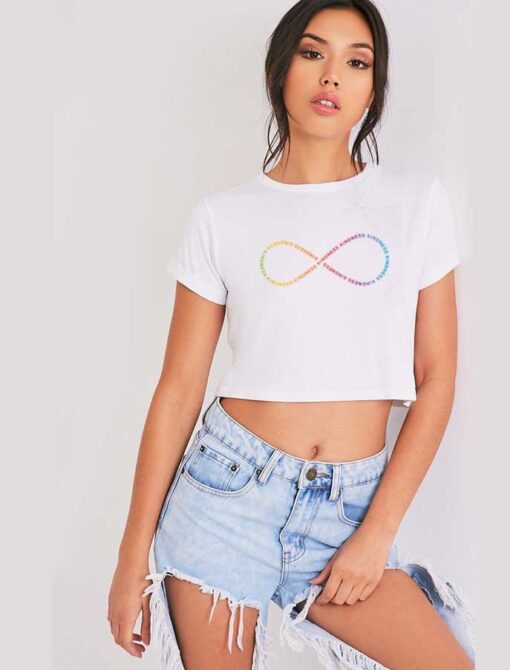 Infinite Kindness Loop Symbol Emphaty Crop Top Shirt