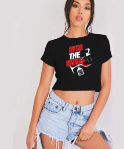Into The Wine Glass Not The Label Crop Top Shirt