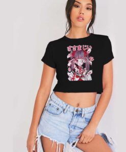Japanese Gothic Anime Girl Costume Crop Top Shirt