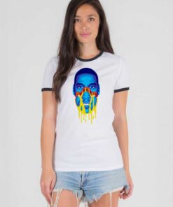 Jay-Z Grungy Melting Face Slime Ringer Tee