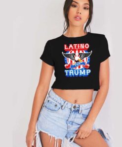 Latino For Trump 2020 America Eagle Crop Top Shirt
