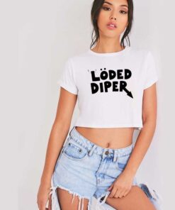 Loded Diper Rock Band Logo Crop Top Shirt