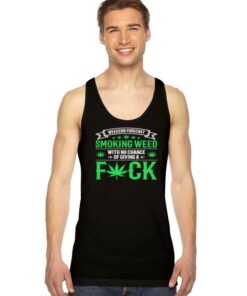 Marijuana Smoking Weed Weekend Logo Tank Top