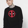 Marvel Deadpool Face Symbol Red Spray Sweatshirt