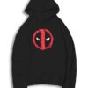 Marvel Deadpool Face Symbol Red Spray Hoodie