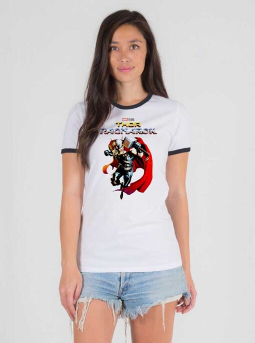 Marvel Studios Thor Ragnarok Logo Ringer Tee