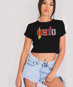 OHIO All Word Logo Crop Top Shirt