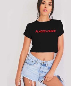Places And Faces Plus Logo Crop Top Shirt