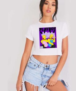 Playboy The Simpsons Bunny Girl Crop Top Shirt