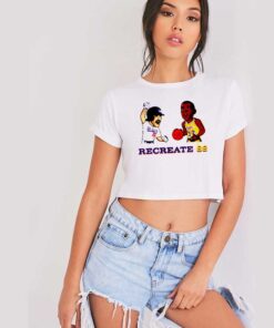Recreate 88 Baseball and Basketball Crop Top Shirt