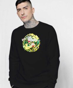Rick and Morty Green Portal Sweatshirt