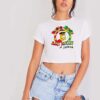 Simpsons Rasta Dude Bart Marley In Jamaica Crop Top Shirt