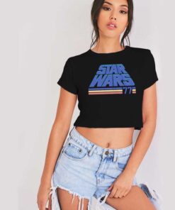 Star Wars Retro Slanted Logo Crop Top Shirt