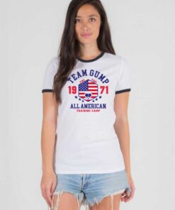 Team Gump All American Ping Pong 1971 Ringer Tee