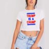 Trump Who Built The Cages Joe President Crop Top Shirt