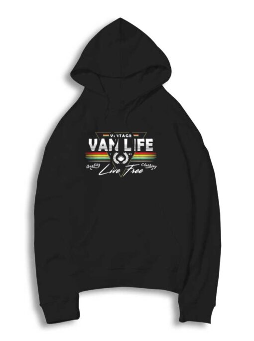 Van Dweller Vanlife Vintage Live Free Hoodie