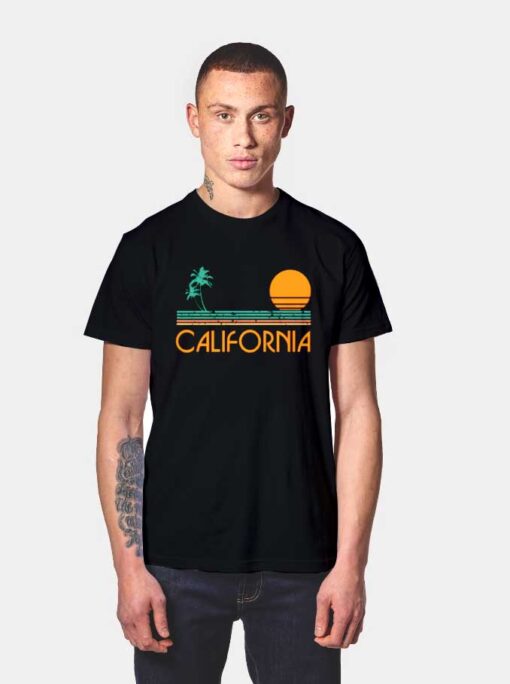 Vintage California Beach Sunset T Shirt
