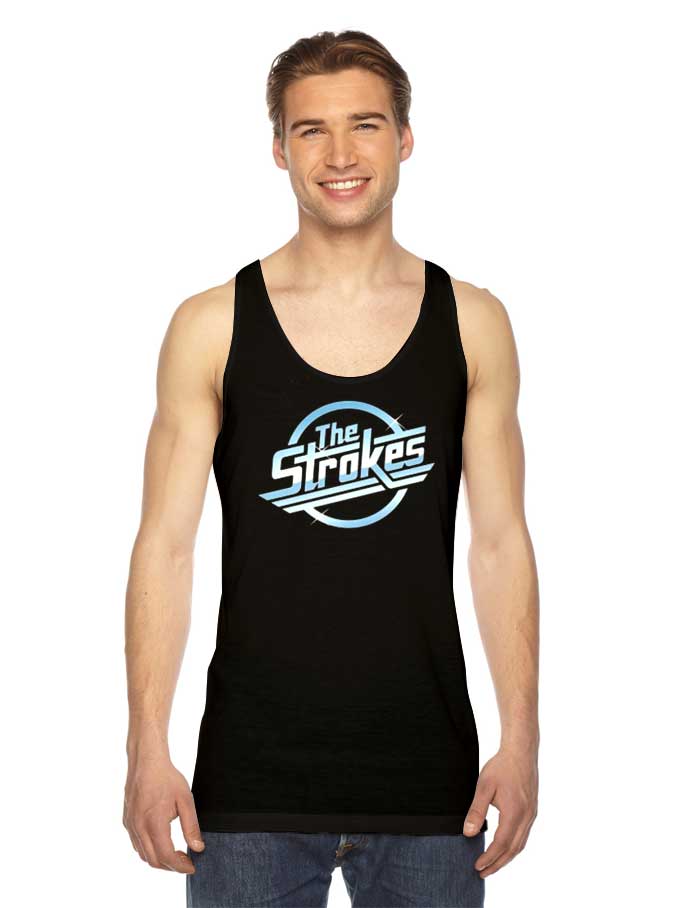 Vintage The Strokes Band Shiny Logo Tank Top