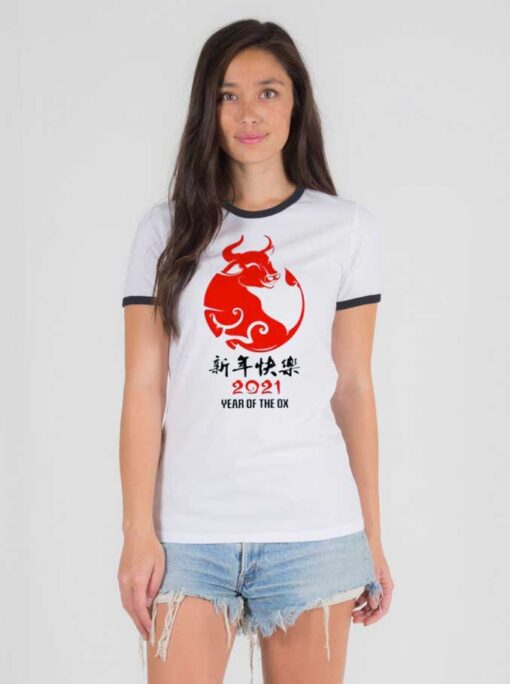 2021 Chinese New Year of Ox Ringer Tee