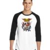 Aerosmith Band Cartoon Vintage Raglan Tee