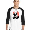 Bakugo Fries Anime Japanese Flag Raglan Tee