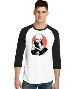 Bakugo Fries Anime Japanese Flag Raglan Tee