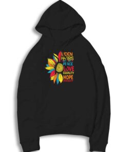Biden Harris Peace Love Equality Flower Colorful Hoodie