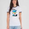 Big Brother Security Camera Cartoon Ringer Tee