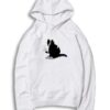 Black Cat Catching a Bird Hoodie