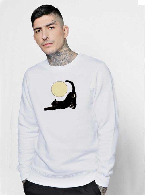 Black Cat With Moon Under The Moon Sweatshirt