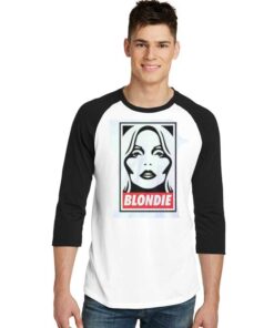 Blondie Debbie Harry Obey Raglan Tee