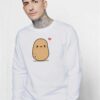 Cute Potato in Love Blushing Sweatshirt