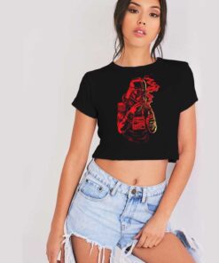 Darth Vader Cool Monochrome Paint Crop Top Shirt