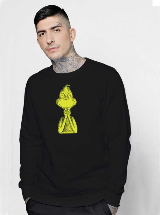 Dr. Seuss Classic Sly Grinch Green Sweatshirt