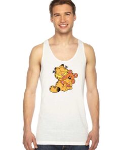 Garfield Hug A Teddy Bear Tank Top