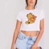 Garfield Hug A Teddy Bear Crop Top Shirt