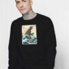 Godzilla Kanagawa Japanese Vintage Sweatshirt